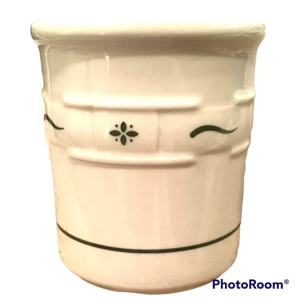 Longaberger Pottery Woven Traditions Utensil Crock
